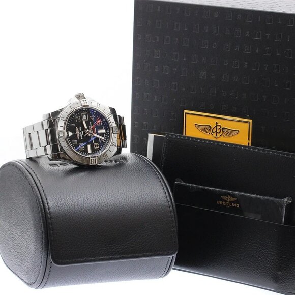 BREITLING Avenger II GMT A32390 Date black Dial Automatic Men's Watch - Picture 1 of 12